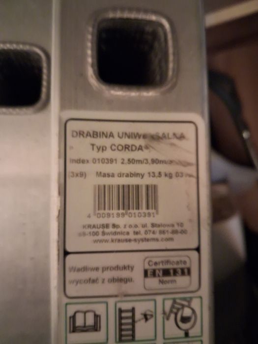 Drabina rozsuwana 7 metrów