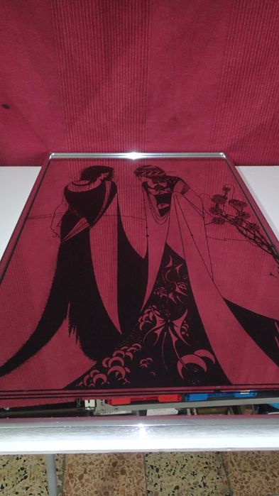 Quadro/Espelho pintura Arte Nova