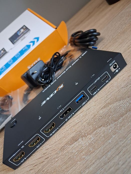 Youtinghdav KVM Switch 2 monitory USB C, KVM Switch Dual Monitor