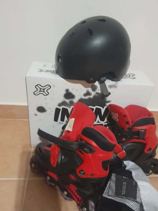 Patins em Linha + Proteções