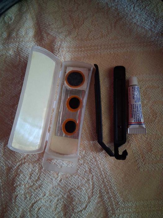 Aro de bicicleta 26, bicha, camâra de ar e kit de furos