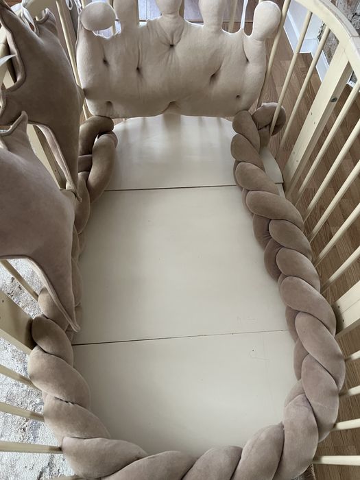 Дитяче ліжечко колиска трансформер 7в1 з маятником