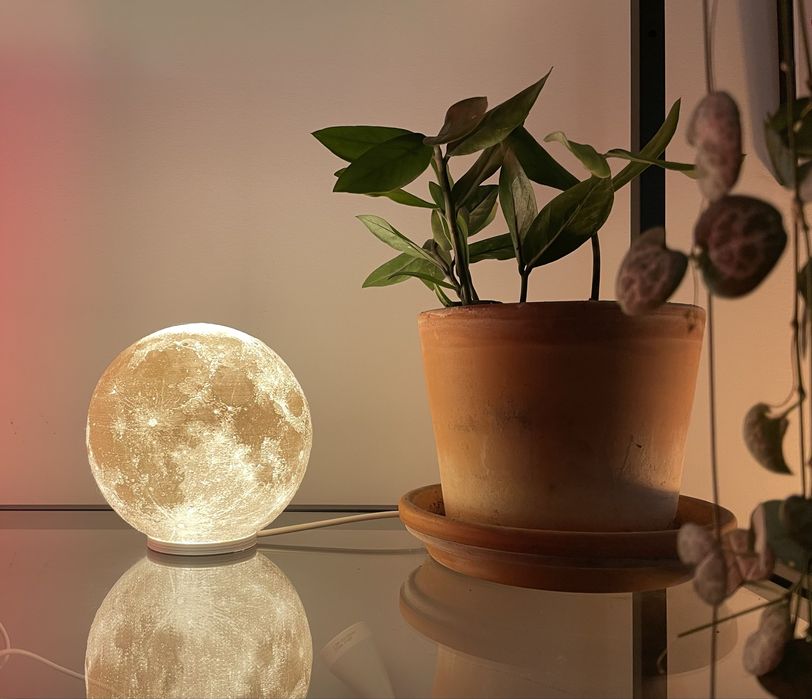 Candeeiro Lua 12cm diâmetro