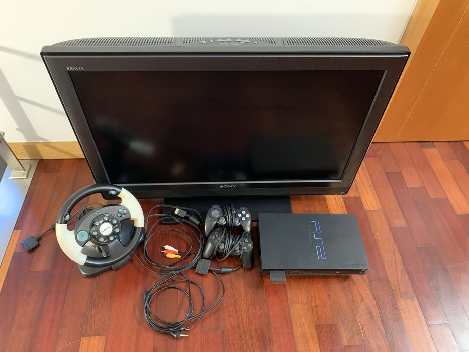 Playstation 2 + TV Sony Bravia + jogos e avolante