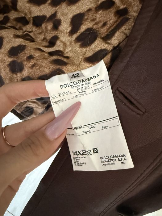 Шкіряна куртка Dolce Gabbana