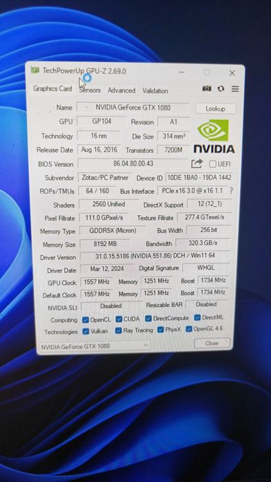 Продам GTX 1080 MXM 8GB