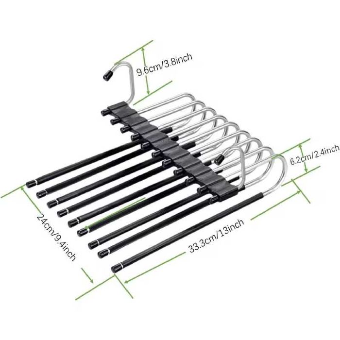 Estendal de Roupa Vertical Robusto de 9 Tubos com Clips Fortes