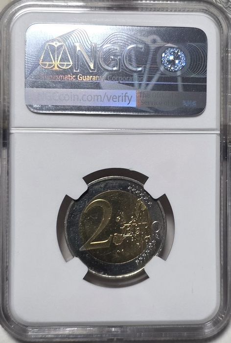 2 euros Alemanha 2008 F mapa antigo
