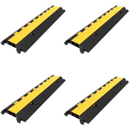 VEVOR najazd kablowy 4 sztuki 2-KANAŁOWY mostek kablowy PVC guma