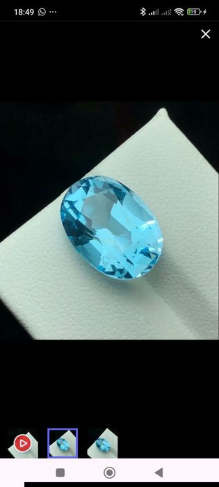 Topázio Azul 10.05 CT - Lapidação Fantasia (Gema de Coleção com Garant