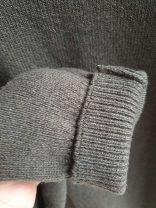 Zielony khaki sweter Citta do Milano wełniany wełna jagnięca L