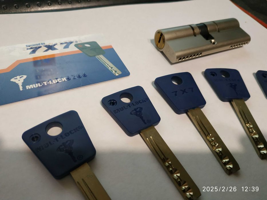 Циліндр MUL-T-LOCK 7x7 ключ/ключ 85мм 40x45