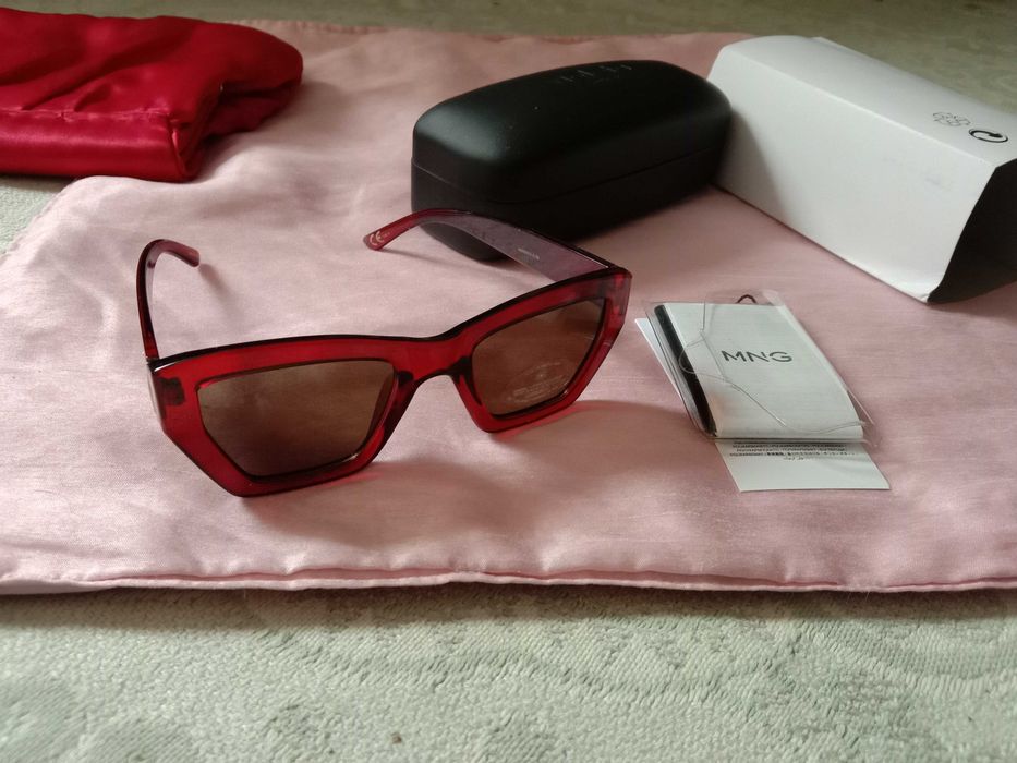 Очки красные солнцезащитные MNG Celine cat eye кошки