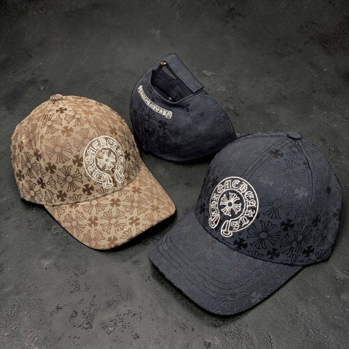 Кепка Chrome Hearts чорна і бежева кепка хром хартс чорна і бежева