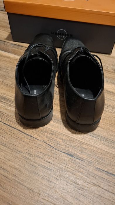 Czarne  męskie półbuty