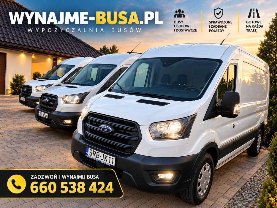 Wynajem Busa Dostawczego Wypożyczalnia Rent a Car Blaszak Furgon Najazdy Żory Rybnik Gliwice Górny Śląsk