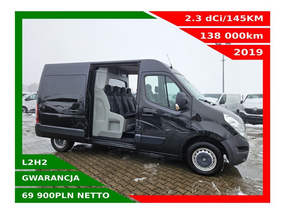 Renault Master L2H2 *69900zł NETTO* 2,3dCi/145KM  Klimatyzacja, Tempomat, Airbag kierowcy, Czujniki parkowania, Kamera