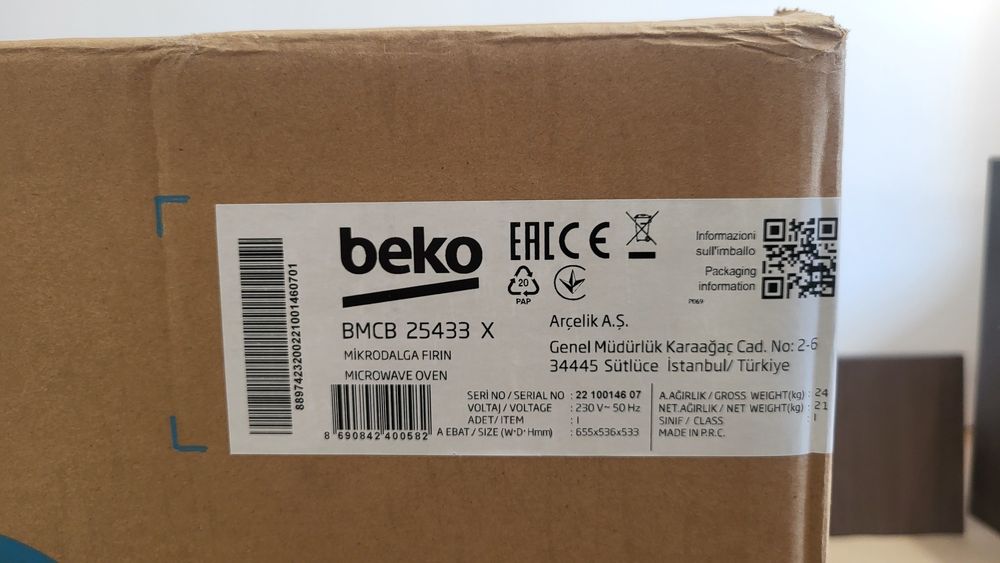 Kuchenka mikrofalowa BEKO BMCB25433X