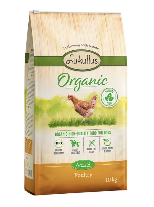 10kg Lukullus BIO sucha karma dla psa Drób 
Wysokiej jakości karma Bio