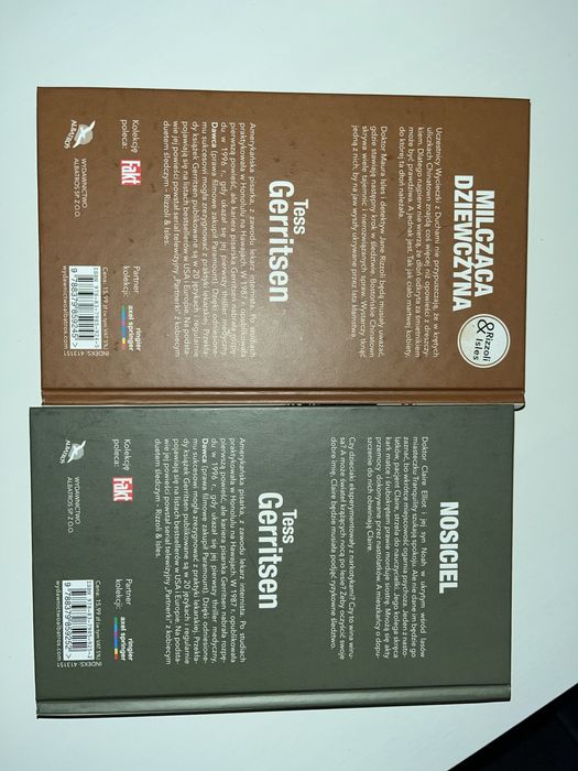 Tess Gerritsen Anatomia zbrodni - seria (Nowe, twarda okladka, 10 sztuk)