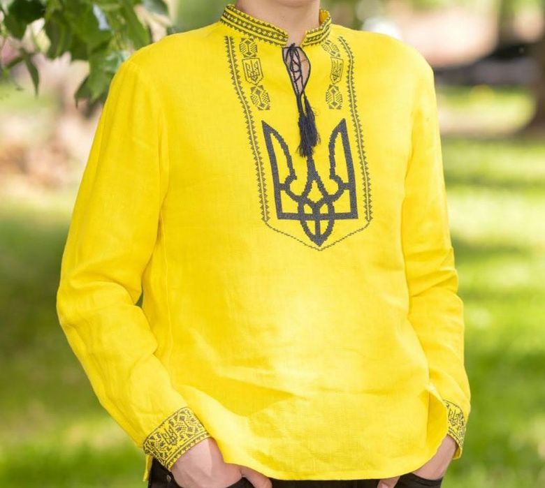 Сорочка вишиванка " Герб" льон, розм.40