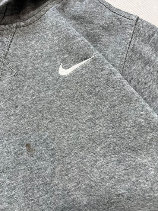 Unisex Hoodie Nike small logo swoosh grey y2k bluza