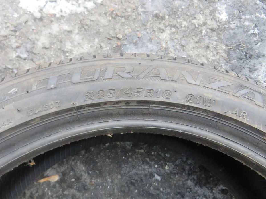 225/45 R18 91W Bridgestone TuranzaEl450 M+S 4штуки 2021рік шини б/у