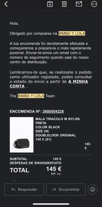 Mala a tiracolo Bimba Y Lola ORIGINAL