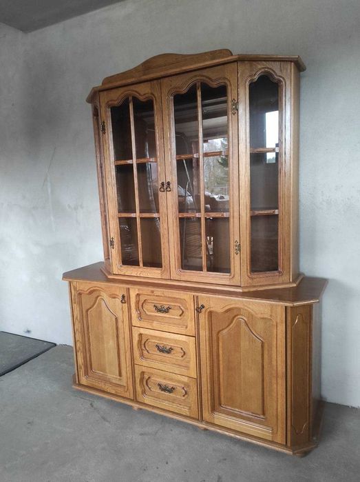 Piękny dębowy kredens PYKA kinga stan bdb DOWÓZ WYSYŁKA