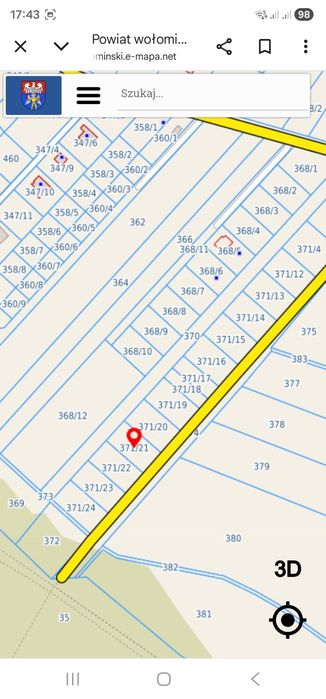 Działka rolno-budowlana 1160 m² – Krubki-Górki