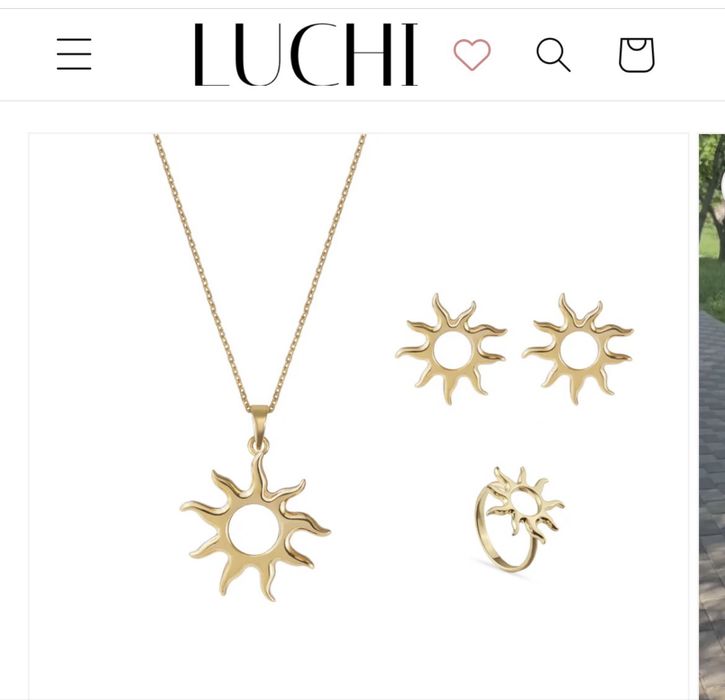 Каблучка від Luchi «Сонце» срібло з позолотою