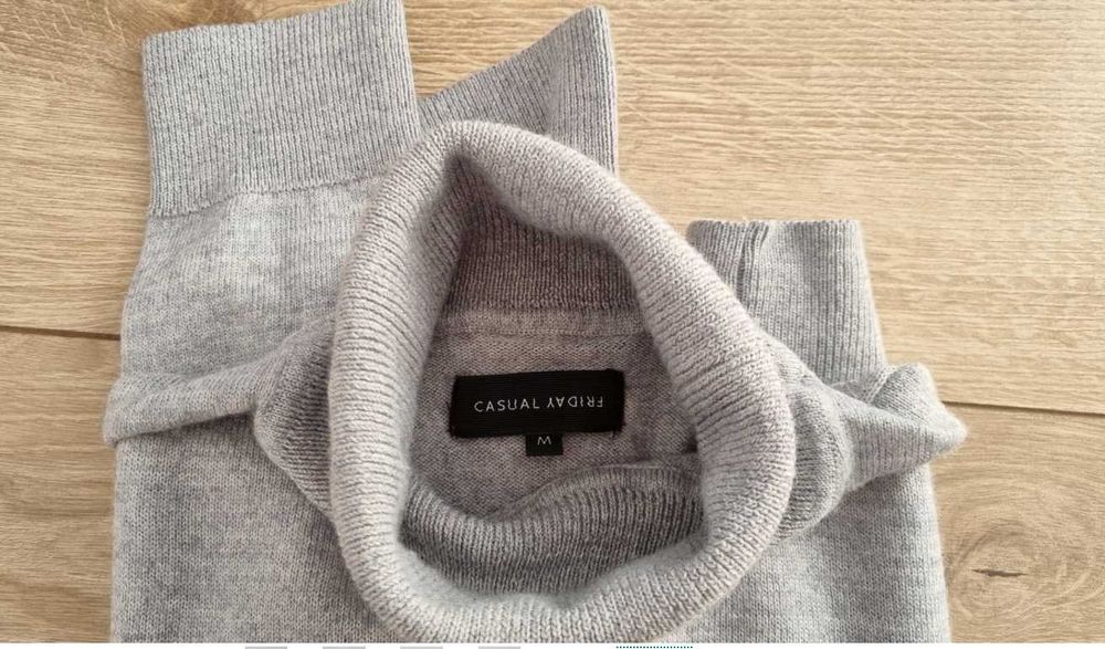 Golf męski -wełna, akryl M  szary