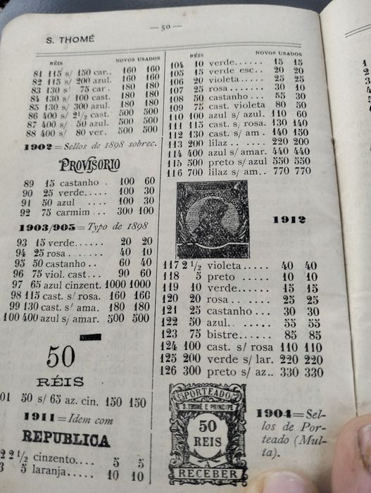 Catálogo de selos de Portugal e colónias. Ano de 1913