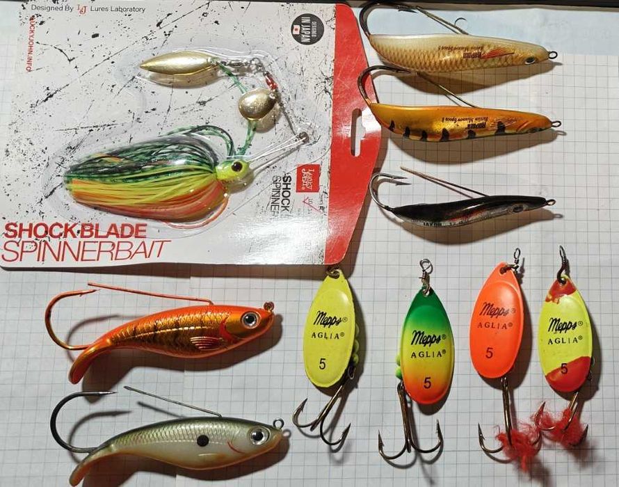 P. zestaw antyzaczepów Rapala, Jaxon, spinnerbait LuckyJohn