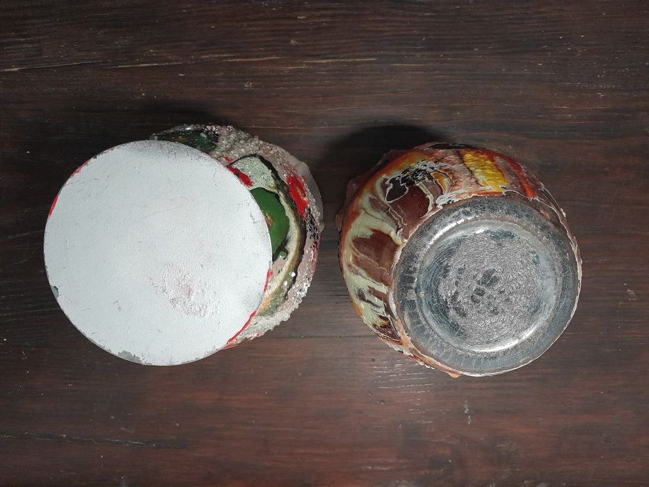 Stary wazon PRL emaliowany, new look, Olkusz, 2 szt.