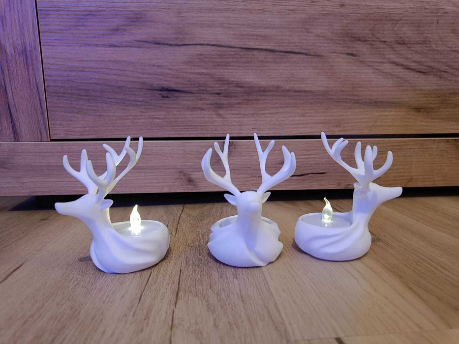 velas decorativas de natal em forma de rena