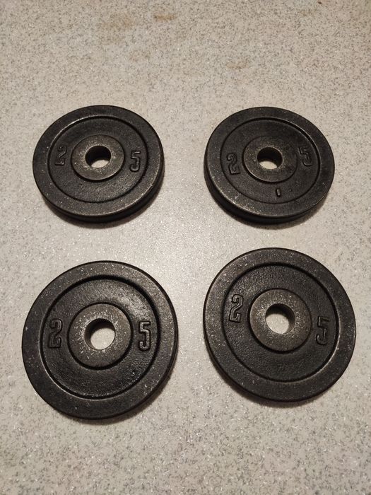 Obciążenia do sztangi i hantli  4x2,5 kg - Międzyrzecz