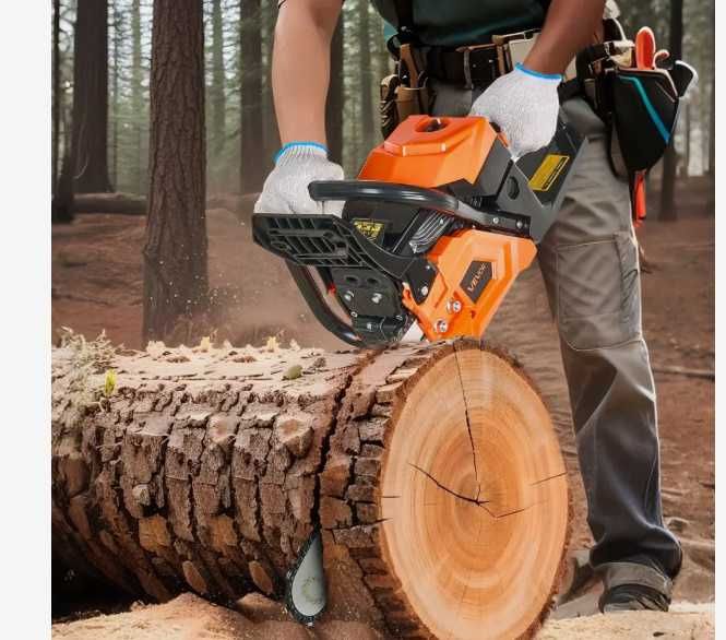 F1326 Potente motosserra Vevor 58cc lâmina  50cm depósito 50ML 2,7 hp