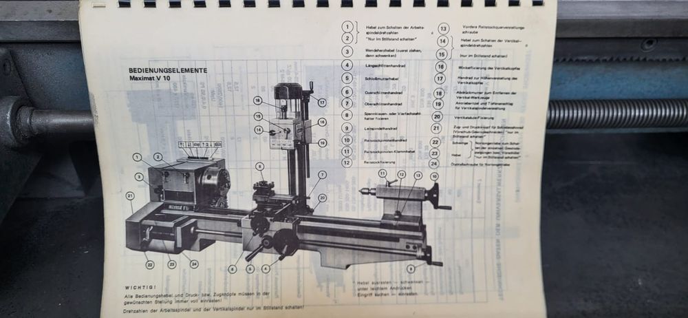 Tokarka Emco Maximat V10-P tokarkofrezarka szlifierka stół
