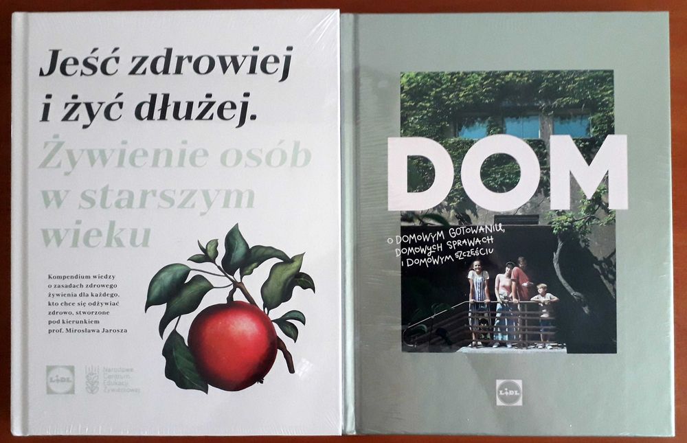 KSIĄŻKI 2 szt., dwa tytuły: ,,DOM" i ,,Jeść zdrowiej i żyć dłużej"