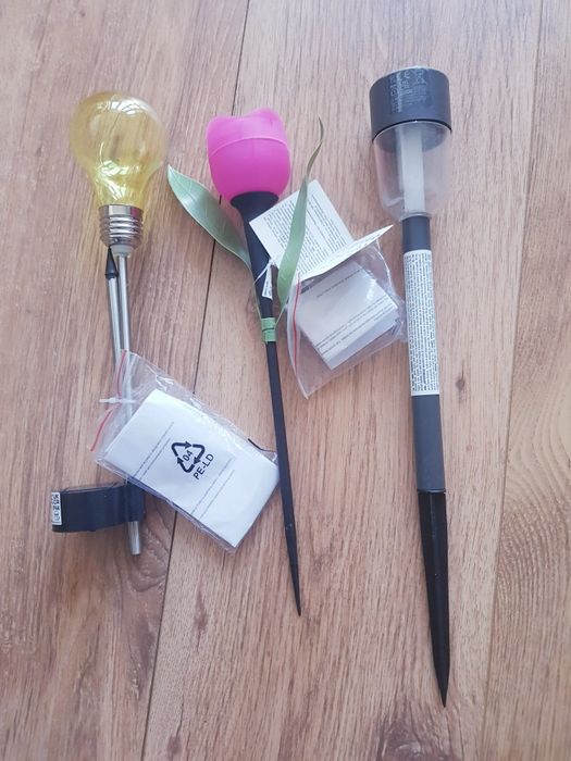 Nowe lampy lampki solarne marki Dealz 3 sztuk