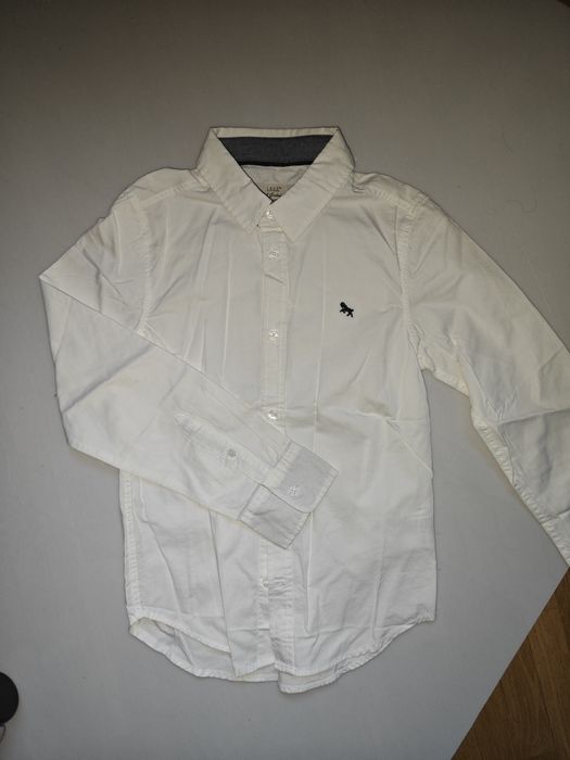 Нова рубашка сорочка біла 134 см 8 9 років hm logg святкова