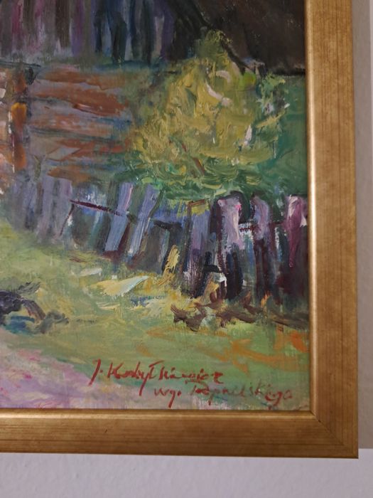 Obraz współczesny Kobyłkiewicz ,pejzaż, sygnowany,2005 r