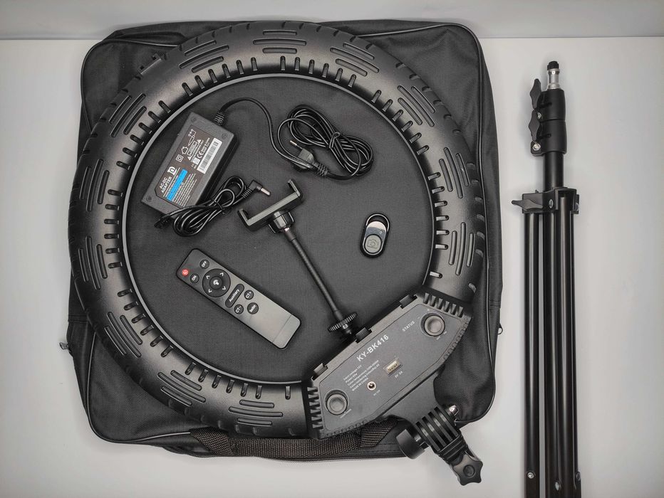 Мощная кольцевая LED лампа 45 см для профессионалов KY-BK416 + пульт