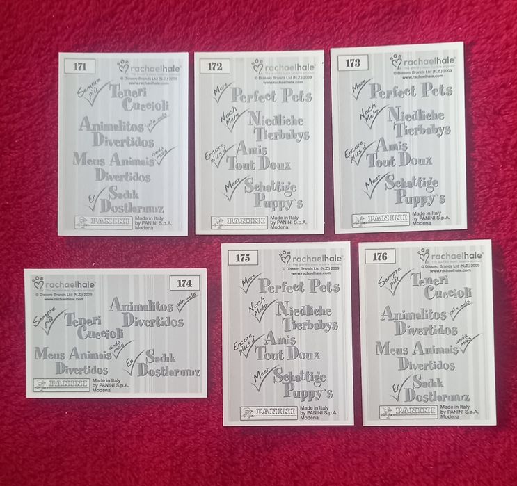 Conjunto de 6 Cromos Perfect Pets