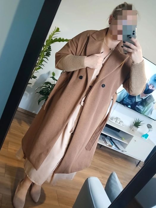 Elegancki płaszcz wiosenny 44 46 Nowy