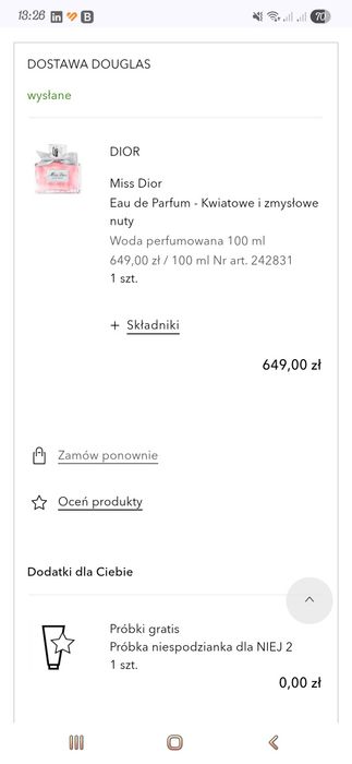 Woda perfumowana Miss Dior