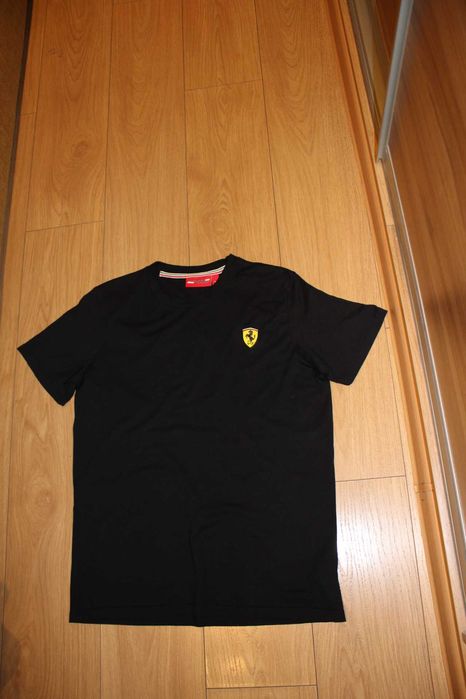 PRAWIE NOWY, T-shirt,SCUDERIA FERRARI, męski,roz.M,czarna