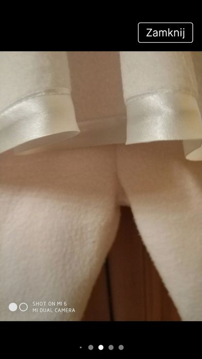 Komplet polarowy dla księżniczki do chrztu 62/68