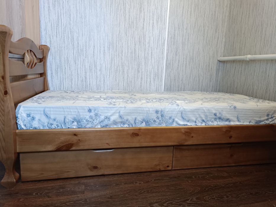 Детская кровать с дерева Милана (ясень) Натуральный. Дитяче ліжко .